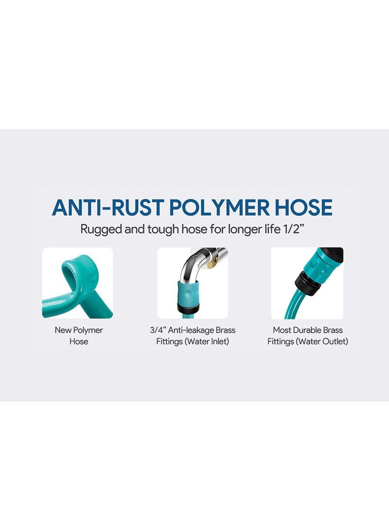 Hydro Alayed Automatic Garden Hose Reel 40 Meter 13mm With 10 Function Sprayer - Image 2