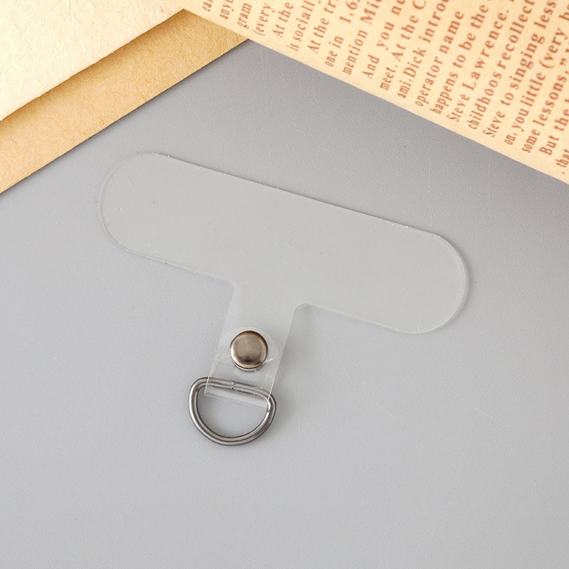 New Transparent PVC Phone Case Charm C373 environmental protection PVC transparent T card gun black buckle 