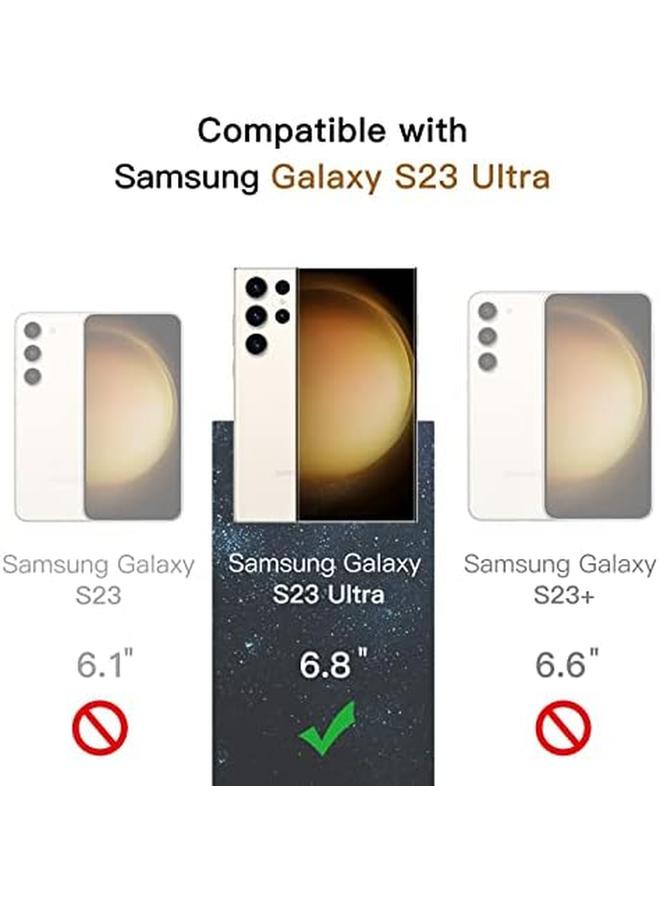 جي تيك واقي شاشة الخصوصية لهاتف Samsung Galaxy S23 Ultra 5G مقاس 6.8 بوصة مع واقي عدسة الكاميرا ومضاد للتجسس وطبقة مرنة من مادة TPU ومضادة للتجسس ومزودة بفتحة بصمة الإصبع، عبوة من قطعتين لكل منهما - Image 2