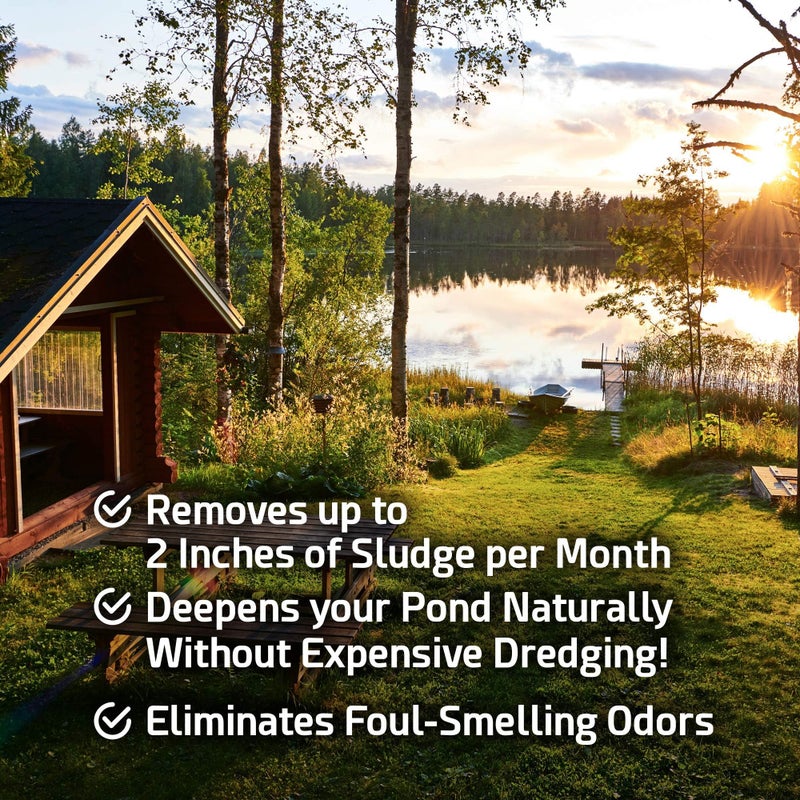 Cabin Obsession Pond Sludge Remover â€“ 5 Pounds Beneficial Pond Bacteria & Enzyme Treatment - 100% Natural Muck Digester â€“ Safe for All Aquatic Life and Recreation - Made in The USA - Image 2