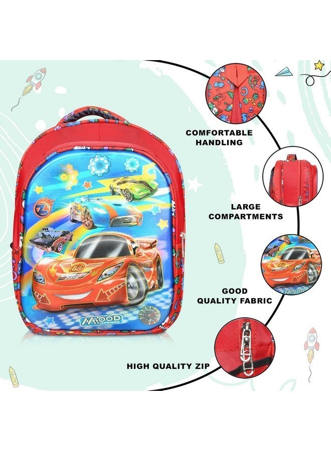 Stylbase Car Cartoon Printed School Bag for Boys and Girls | Waterproof Backpack Bag for Travelling Sports | Kids Bag Ideal for UKG Nursery 1st Class | School Bags for 5+ Years 15 Inches Multicolor - Image 4