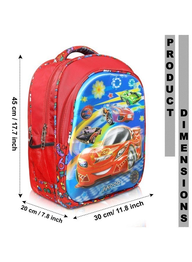 Stylbase Car Cartoon Printed School Bag for Boys and Girls | Waterproof Backpack Bag for Travelling Sports | Kids Bag Ideal for UKG Nursery 1st Class | School Bags for 5+ Years 15 Inches Multicolor - Image 2