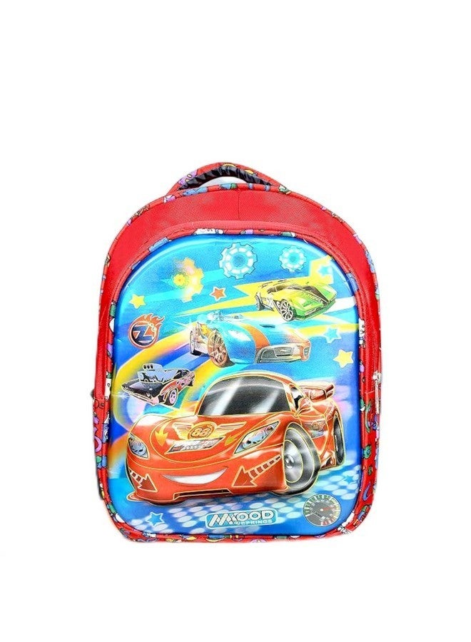 Stylbase Car Cartoon Printed School Bag for Boys and Girls | Waterproof Backpack Bag for Travelling Sports | Kids Bag Ideal for UKG Nursery 1st Class | School Bags for 5+ Years 15 Inches Multicolor - Image 1