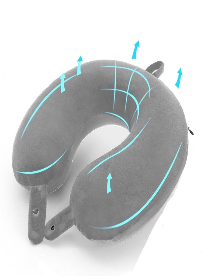 F GALLERY Memory Foam Travel Pillows for Men & Women| Travel Pillows for Travelling in Flight/Car/Train - Image 1