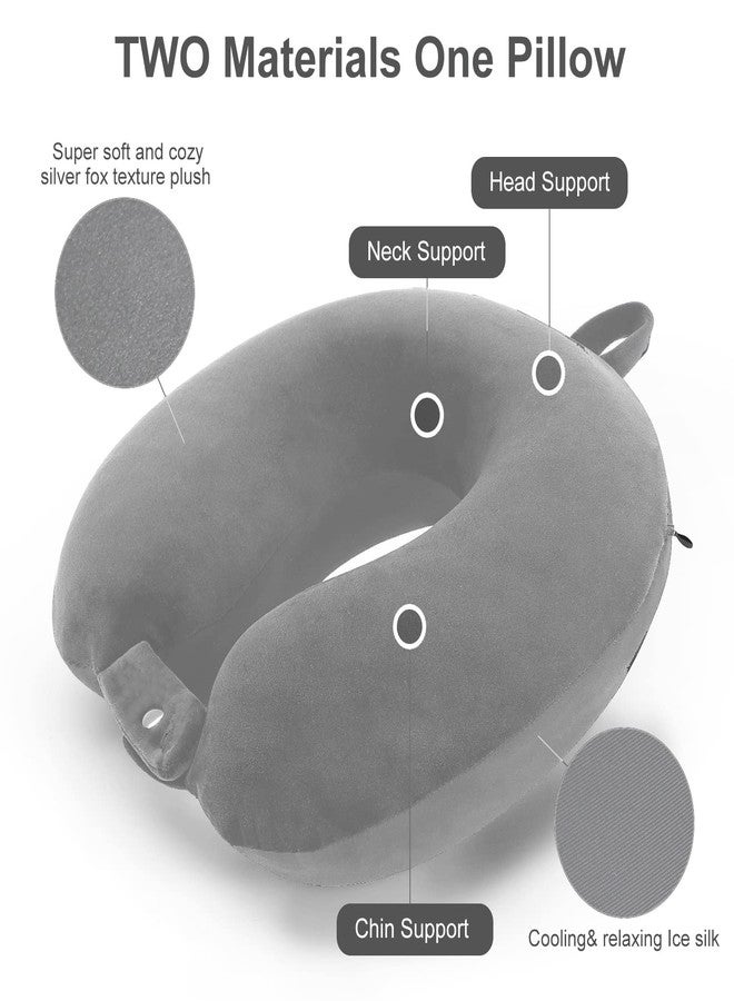 F GALLERY Memory Foam Travel Pillows for Men & Women| Travel Pillows for Travelling in Flight/Car/Train - Image 2