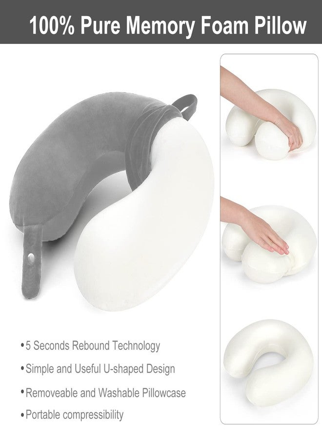 F GALLERY Memory Foam Travel Pillows for Men & Women| Travel Pillows for Travelling in Flight/Car/Train - Image 4