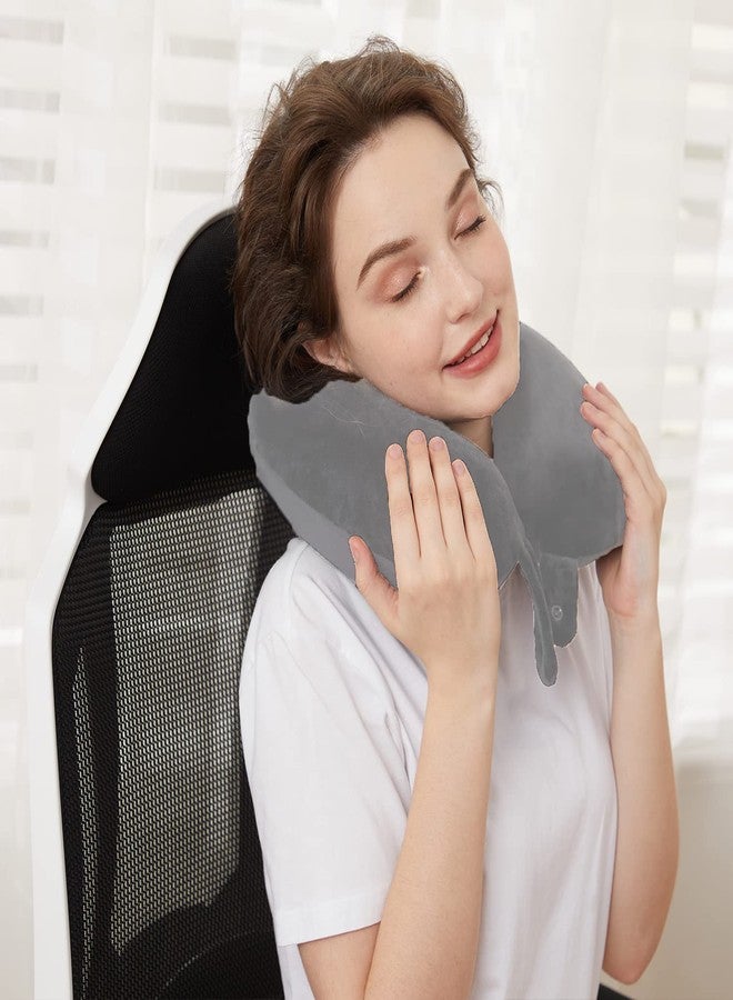 F GALLERY Memory Foam Travel Pillows for Men & Women| Travel Pillows for Travelling in Flight/Car/Train - Image 3