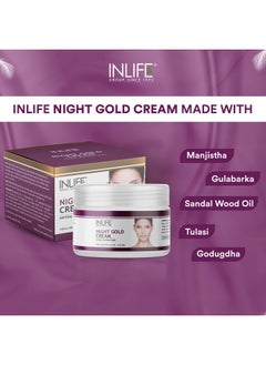 Inlife INLIFE Night Gold Face Cream - 50 g  - Image 5