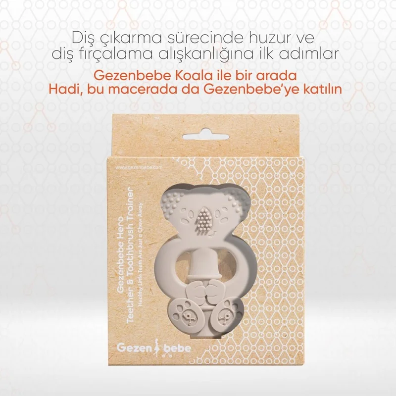 Gezenbebe Hero Teether & Teeth Brushing Trainer Mink
