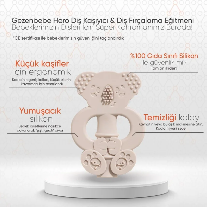 Gezenbebe Hero Teether & Teeth Brushing Trainer Mink
