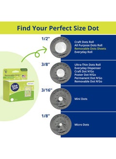 Glue Dots , Removable Dots Value Pack, Double-Sided, 1/2", .5 Inch, 600 Dots, DIY Craft Glue Tape, Sticky Adhesive Glue Points, Liquid Hot Glue Alternative, Clear  - Image 4