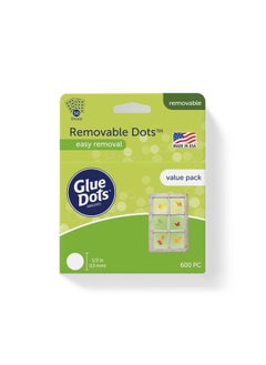 Glue Dots , Removable Dots Value Pack, Double-Sided, 1/2", .5 Inch, 600 Dots, DIY Craft Glue Tape, Sticky Adhesive Glue Points, Liquid Hot Glue Alternative, Clear  - Image 1