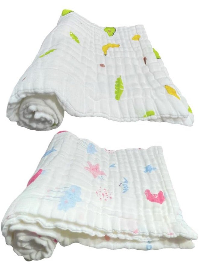 TERI BERI Muslin Baby Bath Towel Cotton Super Soft Bathing Towels for Newborn Highly Absorbent, Kids Boys and Girls - White Size 50 X 100 Cm (1), 250 TC - Image 1