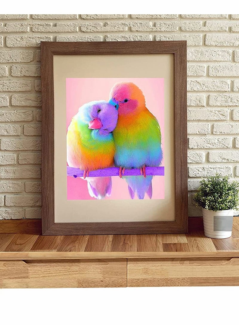 Zikra Color Parrot 5D Full Drill Diamond Art Painting Kit for Kids Crystal Rhinestone Painting Accessories Embroidery Paint with Diamond 12 x 16 Inch - Image 3