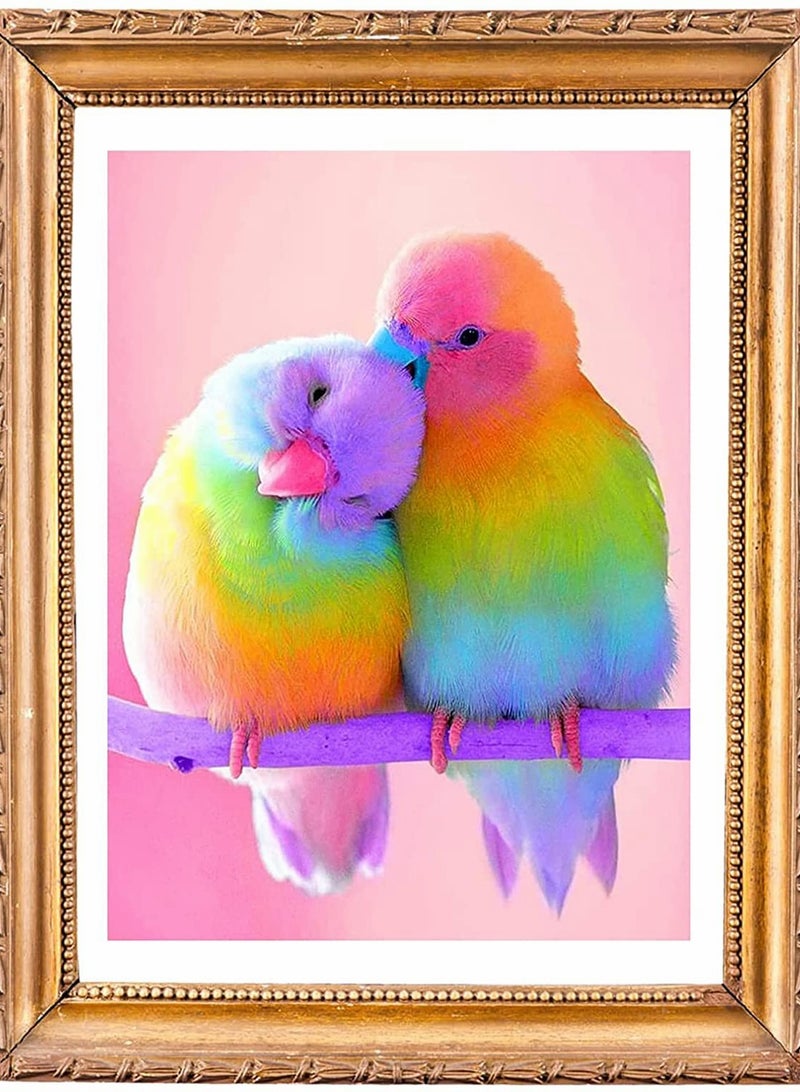 Zikra Color Parrot 5D Full Drill Diamond Art Painting Kit for Kids Crystal Rhinestone Painting Accessories Embroidery Paint with Diamond 12 x 16 Inch - Image 2