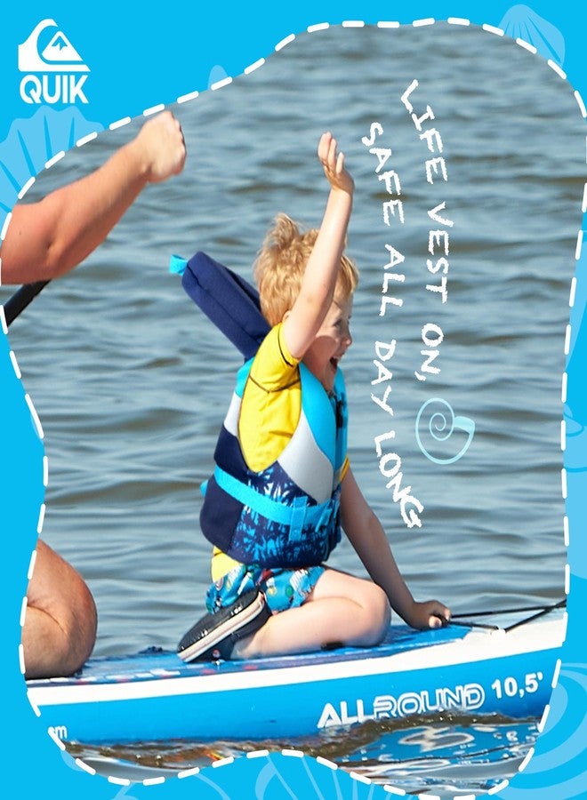 QUIKSILVER Toddler Life Jacket Under 33 lbs, USCG Approved Type III PFD, Durable UV Resistant Infant Life Vest with Safety Strap, for Boating Kayaking Swimming Watersports - Image 4