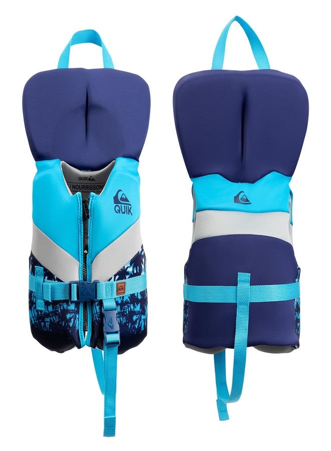 QUIKSILVER Toddler Life Jacket Under 33 lbs, USCG Approved Type III PFD, Durable UV Resistant Infant Life Vest with Safety Strap, for Boating Kayaking Swimming Watersports - Image 1