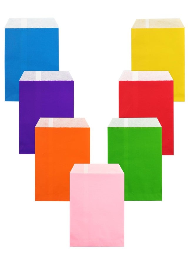 AZOWA Assoted Colors Paper Treat Bags 5x7 Paper Candy Bags for Candy Buffet (150 CT, 5 x 7 IN - Image 1