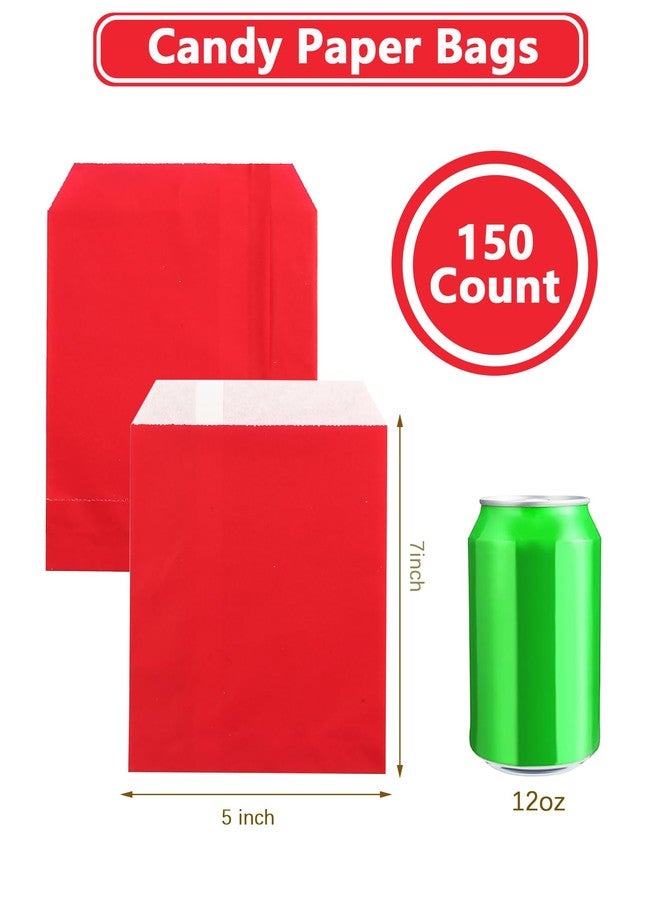 AZOWA Assoted Colors Paper Treat Bags 5x7 Paper Candy Bags for Candy Buffet (150 CT, 5 x 7 IN - Image 2