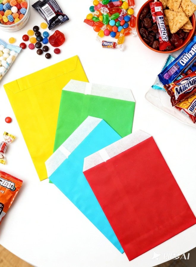 AZOWA Assoted Colors Paper Treat Bags 5x7 Paper Candy Bags for Candy Buffet (150 CT, 5 x 7 IN - Image 4