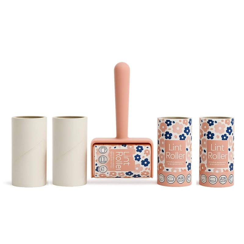 Shivanka Pet Hair Remover Lint Roller with Handle and 4 Refills (300 Sheets), Lint Remover for Dogs and Cats, Ideal for Clothes, Furniture, Coats, Car Seats, Carpets, Fabric, and Dust Cleaning - Image 1