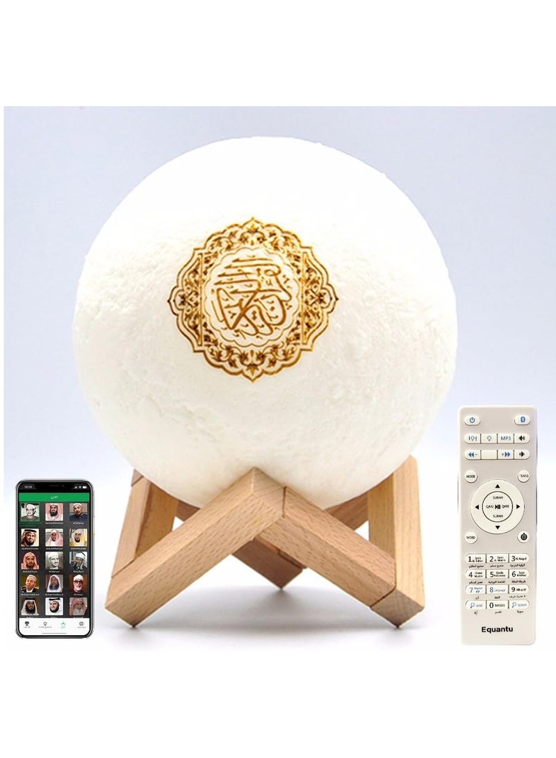 Qur'an Moon Lights 3D Print Lamp Quran Speaker 7 Colors Small LED Wireless Night Light with Remote Control
