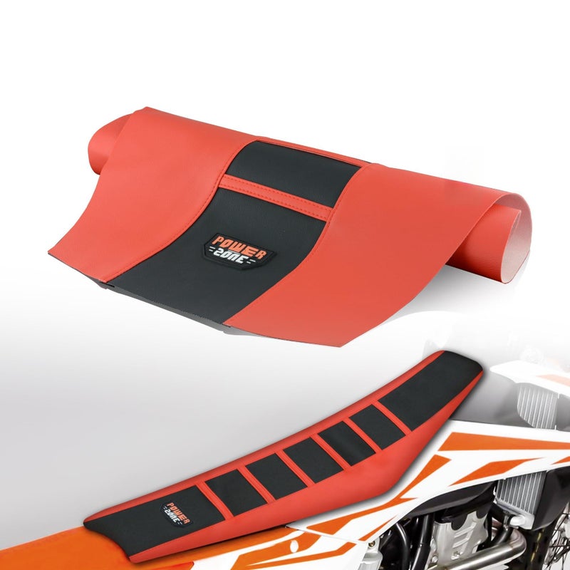 sawrain Dirt Bike Seat Cover  Universal Gripper NoSlip Dirtbike Seat Cover RedBlack