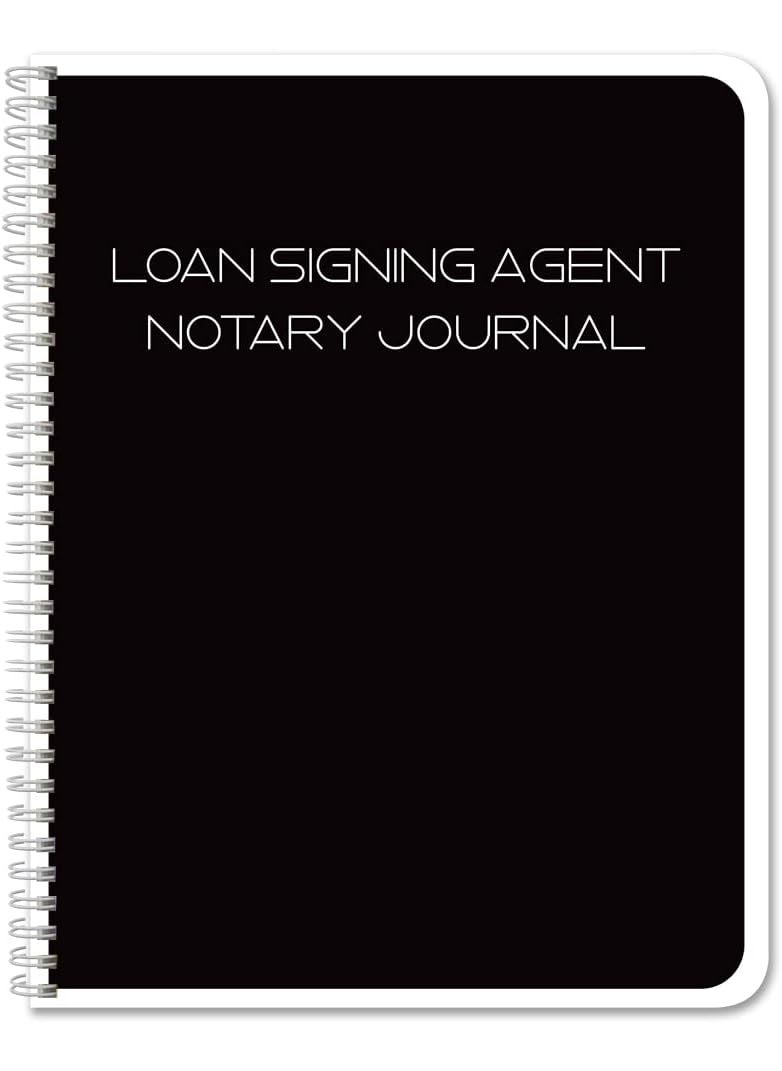BookFactory BookFactory Loan Signing Agent Notary JournalOfficial Single Signing Notarial Acts Logbook  100 Pages WireO 85 x 11 LOG1007CWPPLoanAgentNotary  - Image 1
