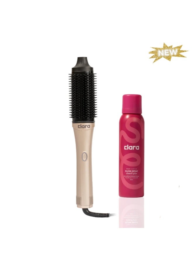 كلارا Air Hair Brush with Shine Spray - Image 1