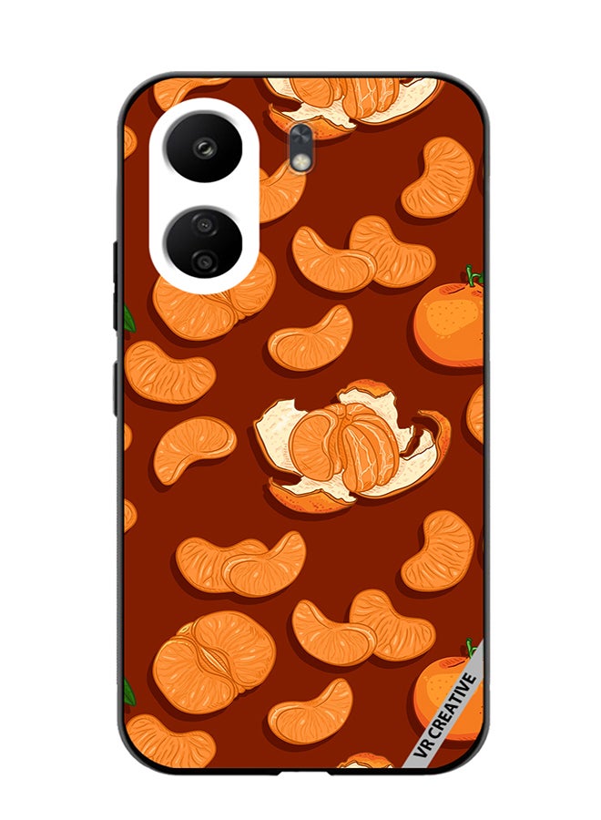 VR CREATIVE Protective Case Cover For Xiaomi Redmi 13C Tangerines Design Multicolour - Image 1