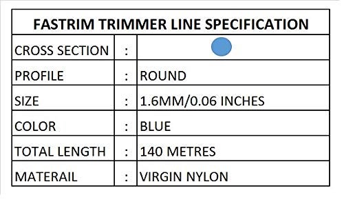 FASTRIM Plastic Nylon Round Grass Cutter/Trimmer Line (Blue, 1.6 mm/0.065 Inches) - Image 3