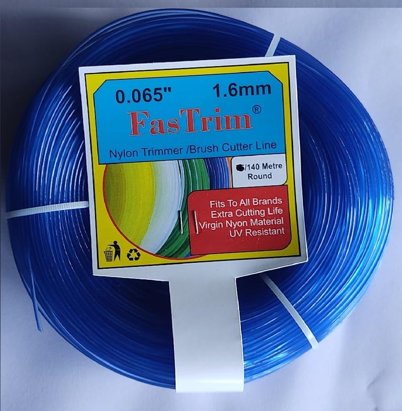 FASTRIM Plastic Nylon Round Grass Cutter/Trimmer Line (Blue, 1.6 mm/0.065 Inches) - Image 4