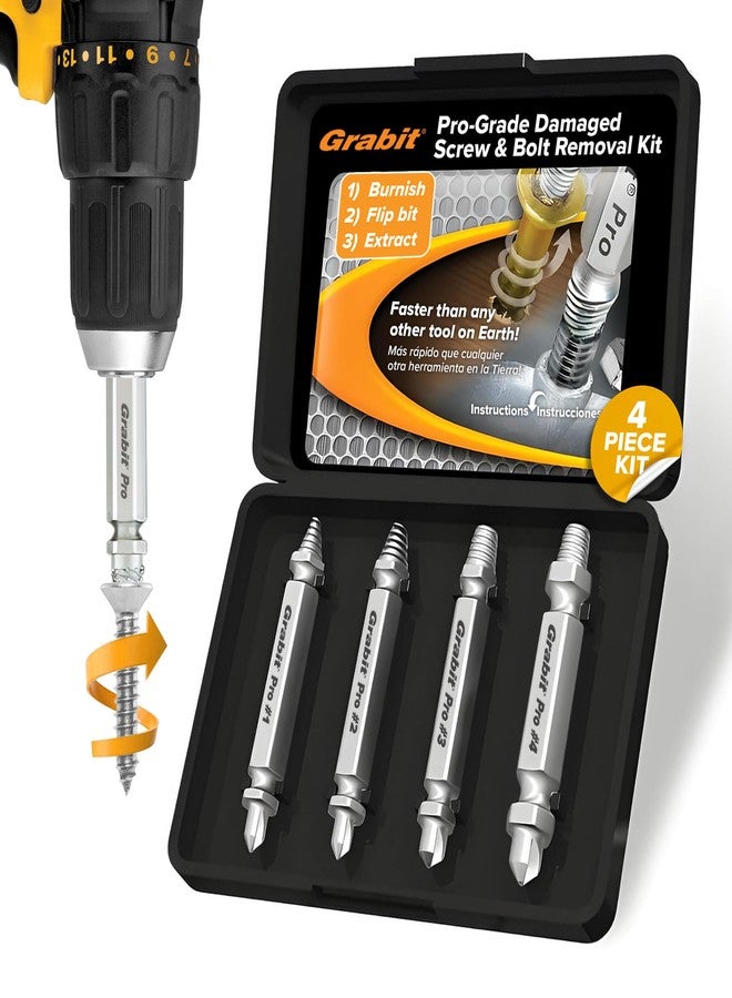 Alden 8440P Pro Grabit Broken Bolt and Damaged Screw Extractor 4 Piece Kit - Made in The USA - Image 1