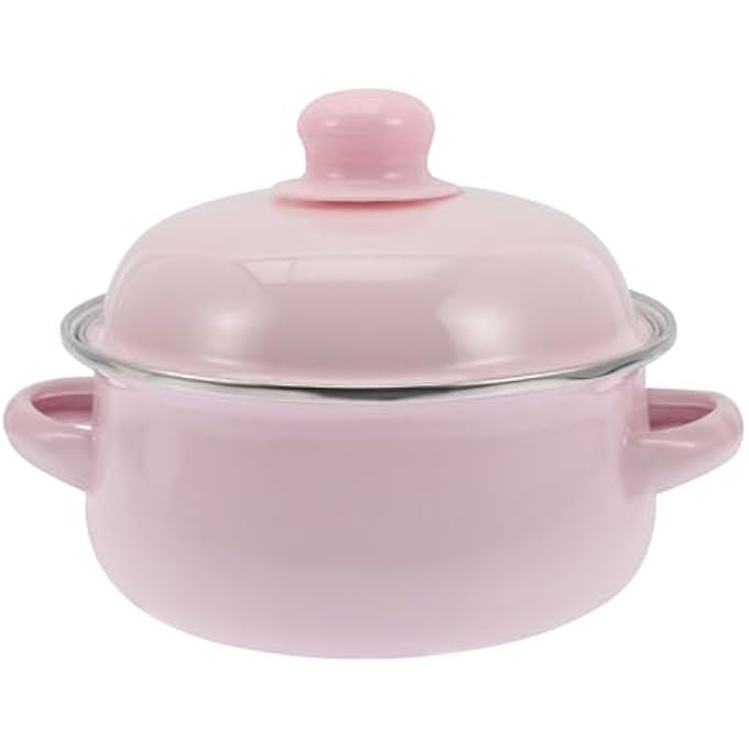 دويتول قدر حساء مطلي بالمينا، قدر يخنة، قدر صلصة عتيق، قدر خزفي، قدر طبخ دائري غير لاصق مع غطاء ومقبض، قدر معكرونة لغلي الحليب، أطعمة المعكرونة - Image 1