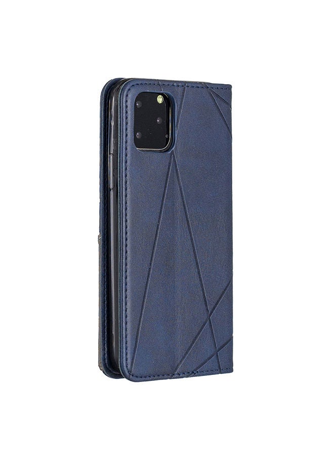 NIBEMINENT Flip Cover With Card Slot For Apple iPhone 11 Pro Blue  - Image 2