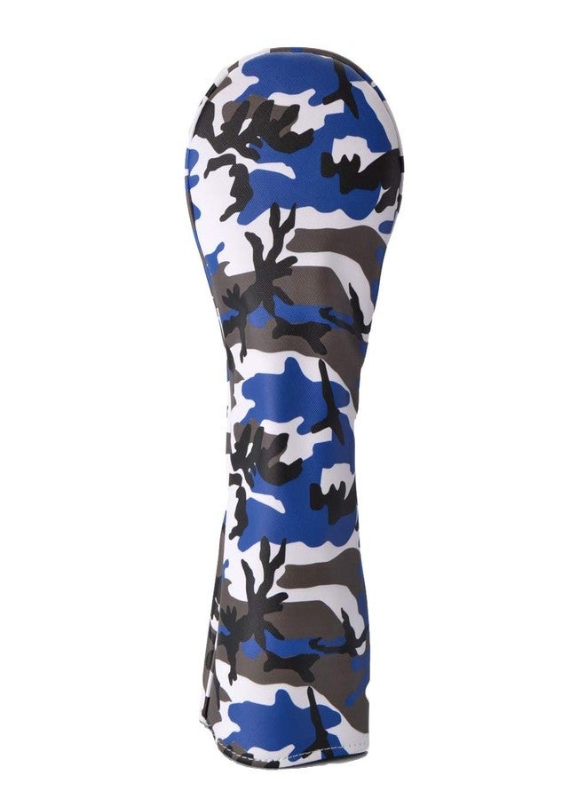 GOOACTION Camo Golf Club Driver Head Cover Leather Camouflage Blue Pattern Design Headcover - Image 1