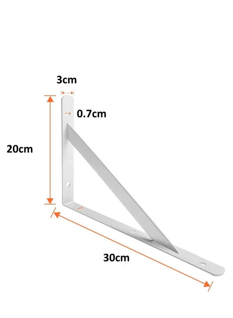Royal Apex Heavy Duty One Pair Shelf Brackets 8" X 12" Floating Shelves Tripod Triangle Shelf L Brackets 90 Degree Angle Wall Mounted Shelf Supporter Bracket Frame  - Image 5