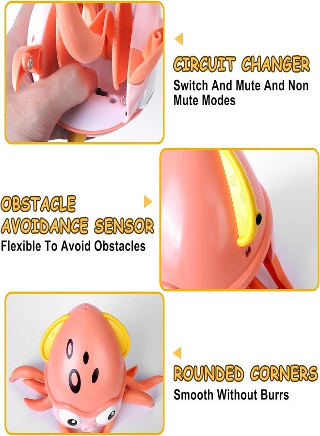 KIPA Gaming Full Fun Baby Musical Octopus Crawling Toy for Kids | Interactive Dancing Octopus with Music and LED Lights | Automatically Avoids Obstacles | Tummy Time Toy for Infants (Octopus - Blue) - Image 4