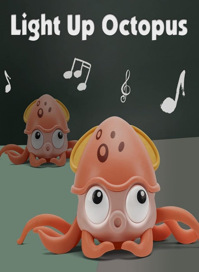 KIPA Gaming Full Fun Baby Musical Octopus Crawling Toy for Kids | Interactive Dancing Octopus with Music and LED Lights | Automatically Avoids Obstacles | Tummy Time Toy for Infants (Octopus - Blue) - Image 5