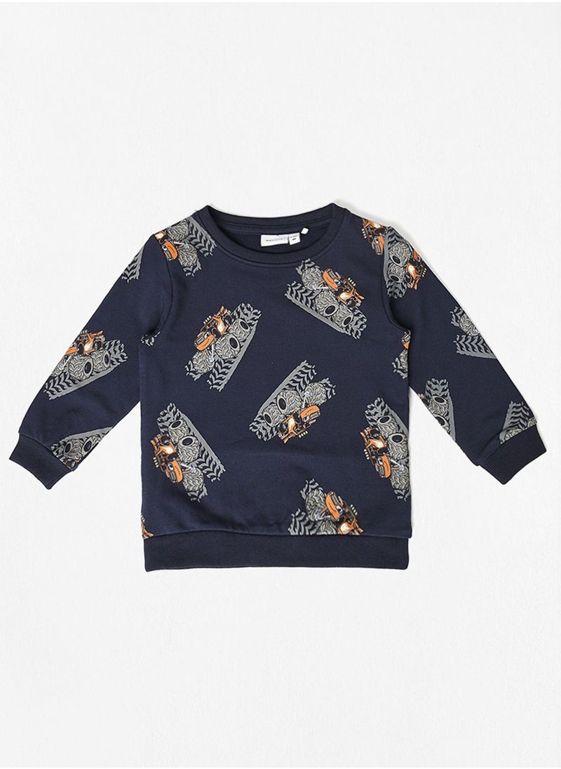 NAME IT - Kids All Over Print Long Sleeve Sweatshirt - Image 1