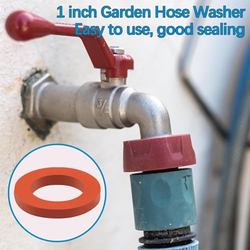 ZDBB 80 Pcs Garden Hose Gasket Rubber Seal, Fits All Standard 3/4 Inch Outdoor Hose Fittings with Heavy Duty Red and Black Self-Locking Tabs to Hold The Gasket Securely in The Fitting - Image 5