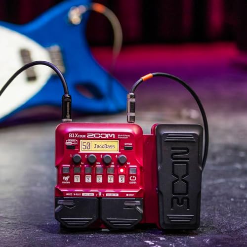 Zoom B1X Four Bass Multi-Effects Pedal (Red) - Image 2