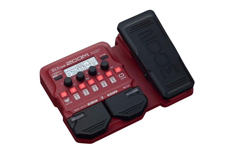 Zoom B1X Four Bass Multi-Effects Pedal (Red) - Image 3