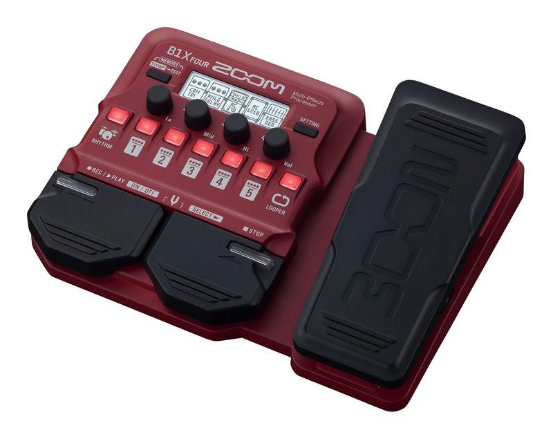 Zoom B1X Four Bass Multi-Effects Pedal (Red) - Image 4