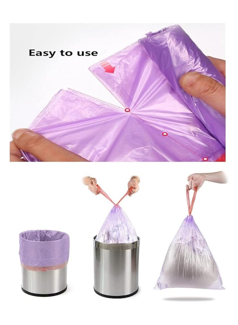 Yuwell Garbage Bags 7 Roll 140 Pcs Trash Bags Plastic Disposable Bags Garbage Bags With Handles For Office, Kitchen, Bedroom Waste Multicolor Portable Bags, Wastebasket Bags 45X50CM - Image 4