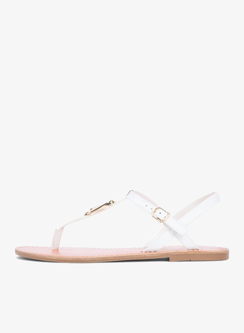 TOMMY HILFIGER Leather TH Monogram Strap Sandals - Image 2