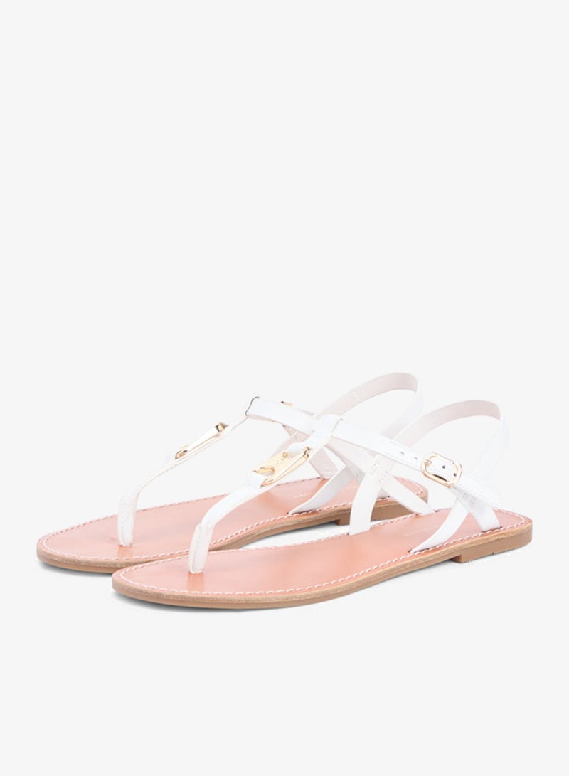 TOMMY HILFIGER Leather TH Monogram Strap Sandals - Image 3