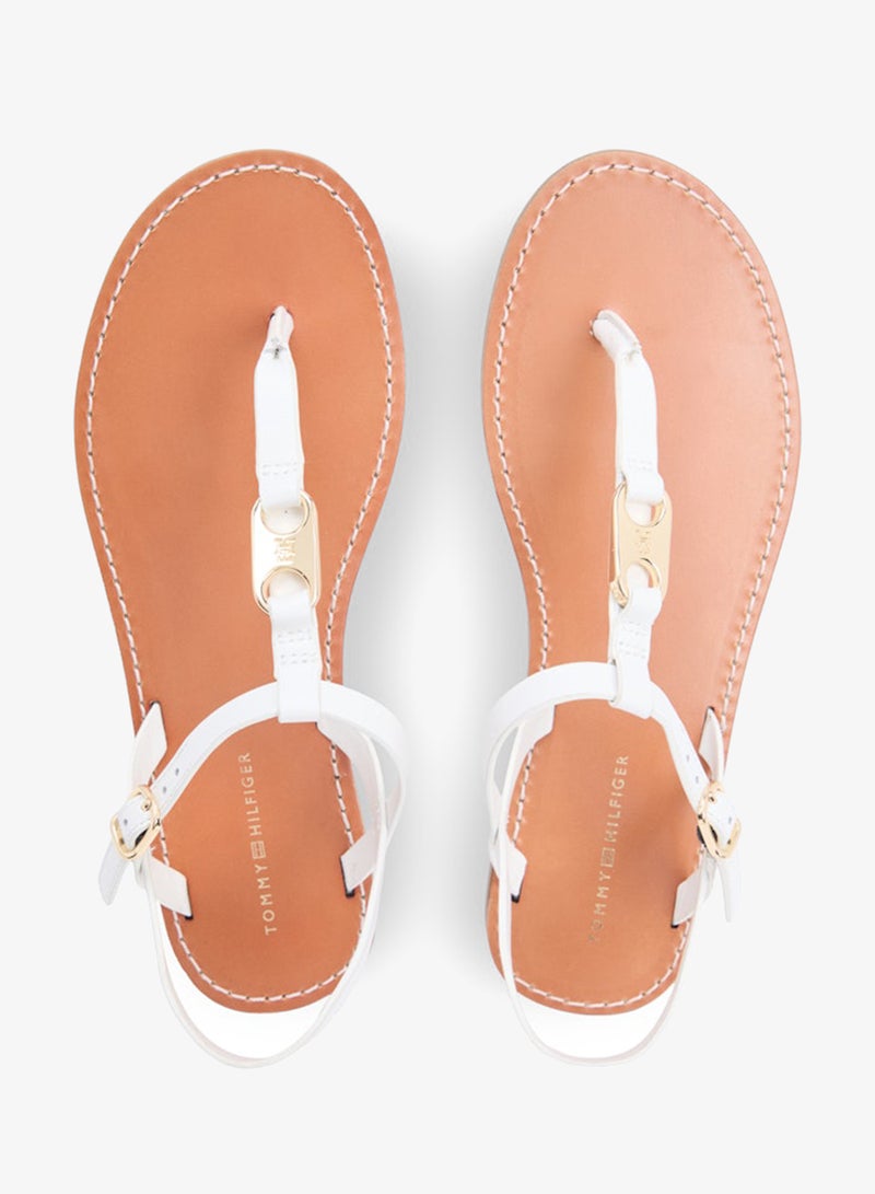 TOMMY HILFIGER Leather TH Monogram Strap Sandals - Image 5
