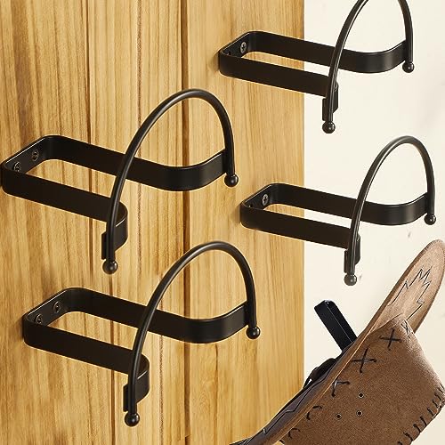Taozun Cowboy Hat Rack 4 Pack Wall Mount Black Hat Hooks for Display - Image 1