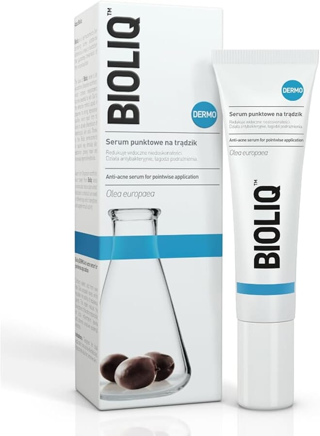 Bioliq Dermo Anti-Acne Spotwise Application Serum - Reduces Imperfections, Soothes Irritation & Regenerates Skin - With Oleanolic Acid from Olive Tree Leaves - Protection from Free Radicals - 15ml